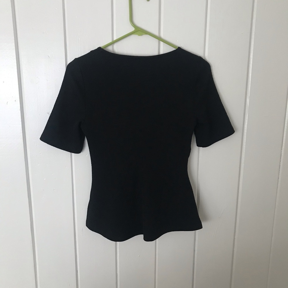 EUC Deletta Anthropologie Ruched Top Black XS - Picture 6 of 8